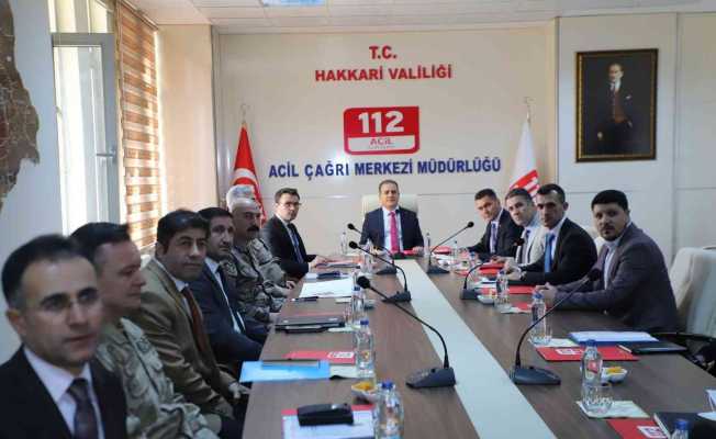 Hakkari’deki koordinasyon kurulu toplantısı