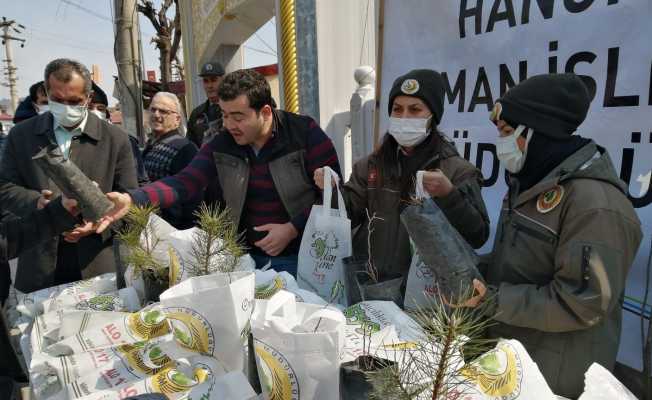 Hanönü’de vatandaşlara ücretsiz fidan dağıtıldı