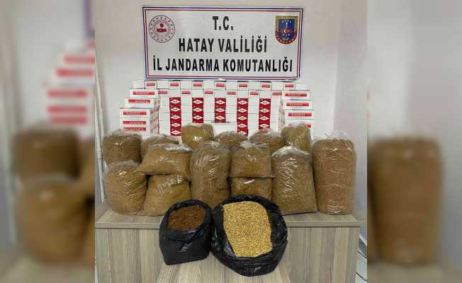 Hatay’da 179 kilogram tütün, 33 bin 600 adet kaçak makaron ele geçirildi