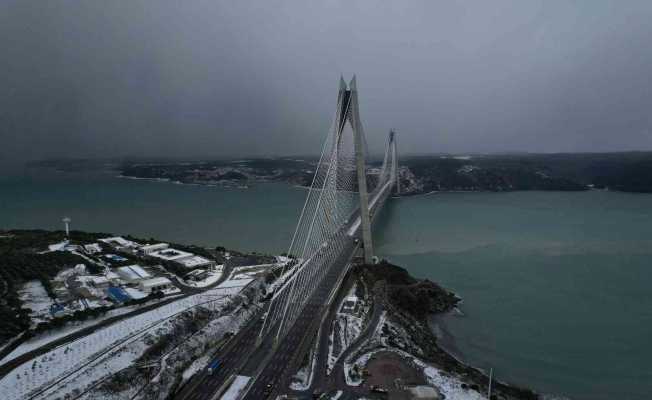 İstanbul Boğazı’nda kar manzarası