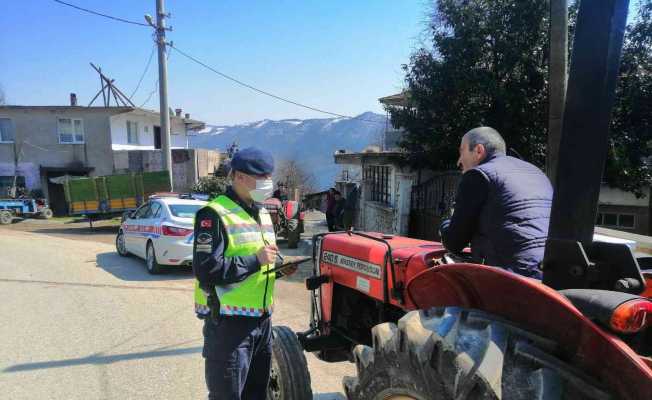 Jandarma köy yollarında uygulama