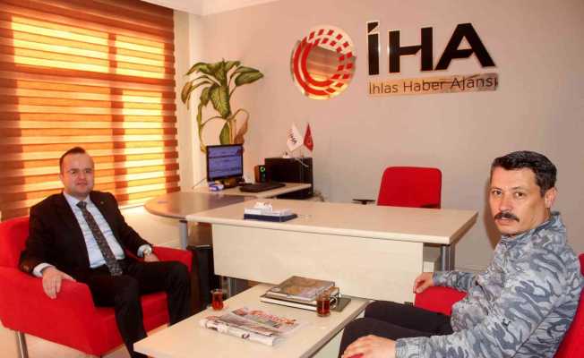 Kaymakam Aslantürk’ten  İHA’ya ziyaret