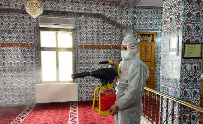 Kırıkkale’de Ramazan ayı öncesi camiler dezenfekte edildi
