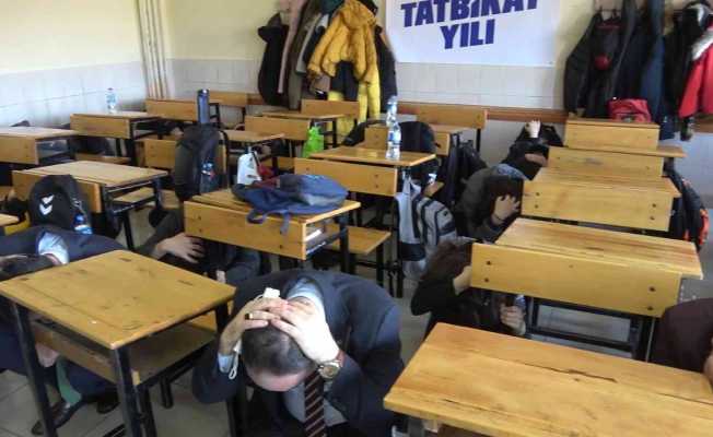 Kırıkkale’deki okullarda eş zamanlı deprem tatbikatı