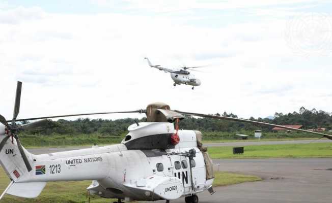 Kongo Demokratik Cumhuriyeti’nde 8 personeli taşıyan BM helikopteri düşürüldü
