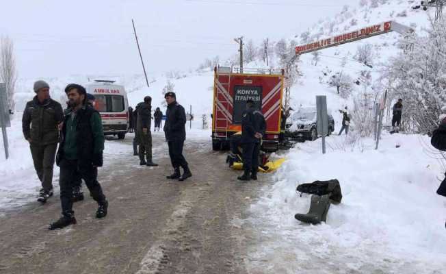Konya’da otomobil dereye uçtu: 1 ölü, 1 yaralı
