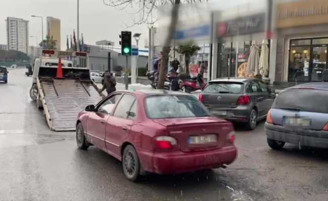 Maltepe’de karla kaplanan yolda drift yapan sürücüye 9 bin 125 TL ceza