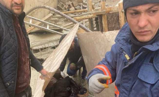 Mardin OSB’de inşaat çöktü, 1 işçi yaralandı