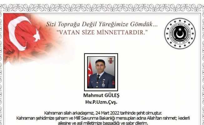 MSB: “İzmir’de eğitim esnasında yaşanan silah kazası sonucunda 1 asker şehit oldu”