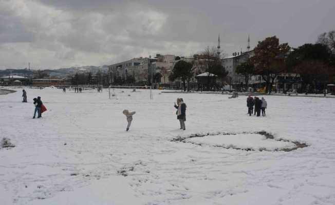 Ordu’da kar eğlenceye dönüştü