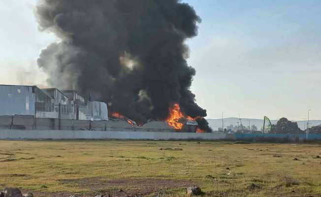 Osmaniye’de geri dönüşüm fabrikasında yangın