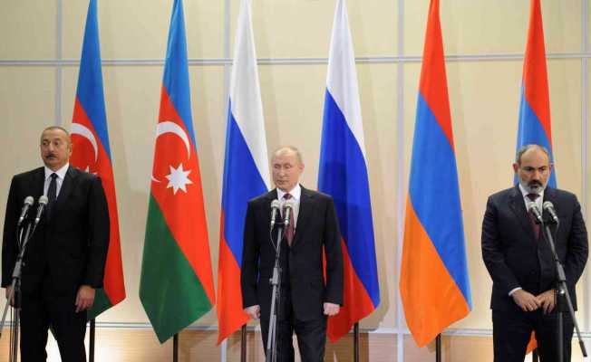 Putin, Azerbaycan Cumhurbaşkanı Aliyev ve Ermenistan Başbakanı Paşinyan ile görüştü