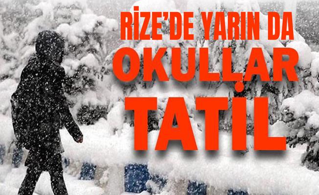Rize’de kar yağışı nedeniyle eğitime 1 gün daha ara verildi
