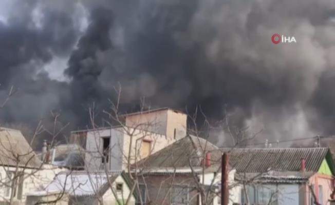 Rus ordusu Kiev’de akaryakıt istasyonunu vurdu