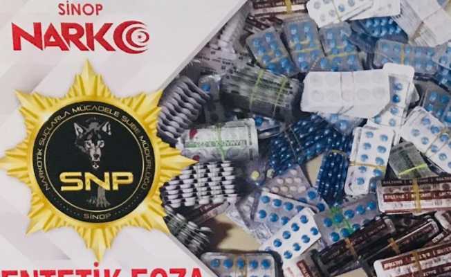 Sinop’ta sentetik ecza hap kullanan iki kişi yakalandı