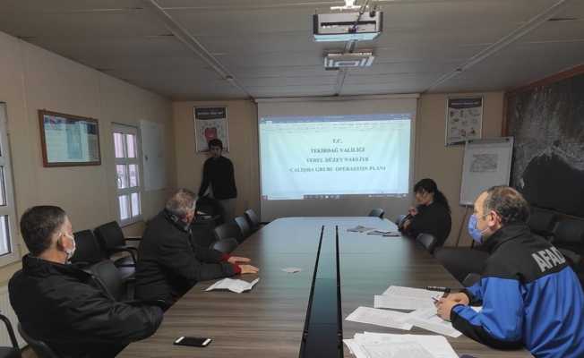 TAMP - Tekirdağ afet müdahale planı kontrolleri