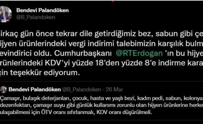 TESK Başkanı Palandöken: “Hijyen ürünlerindeki vergi indirimi talebimizin karşılık bulması sevindirici oldu”