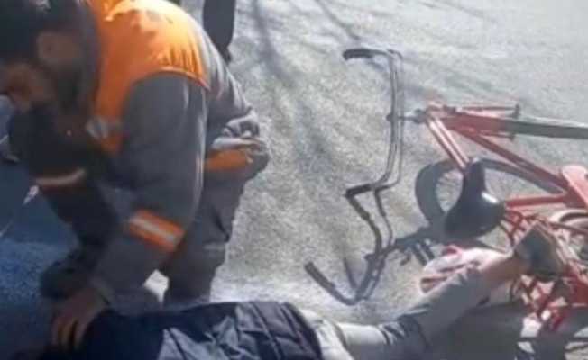Triportörün çarptığı bisikletli çocuk yaralandı