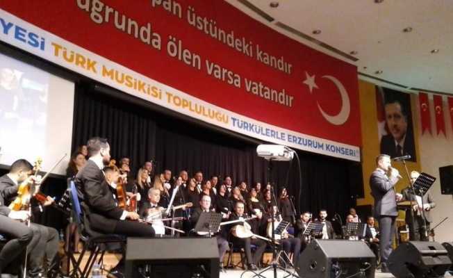 Türkülerle Erzurum Konseri yoğun ilgi gördü