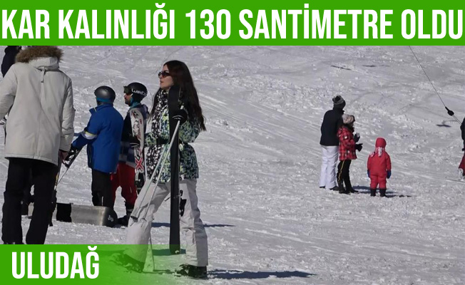 Uludağ’da kar kalınlığı 130 santimetreye ulaştı