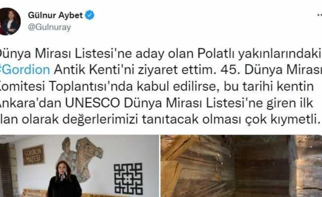 UNESCO Daimi Temsilcisi Aybet, Gordion Antik Kenti’ni ziyaret etti