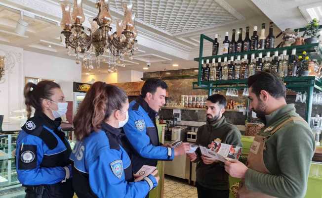 Van polisinden esnafı bilgilendirme çalışması