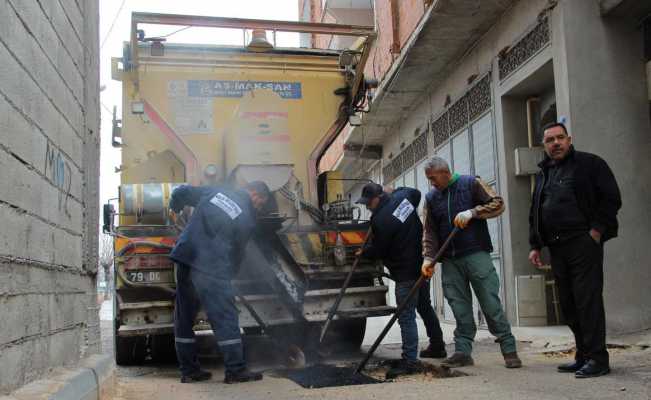 Yağışlar durdu asfalt ve kaldırım çalışmalarına start verildi