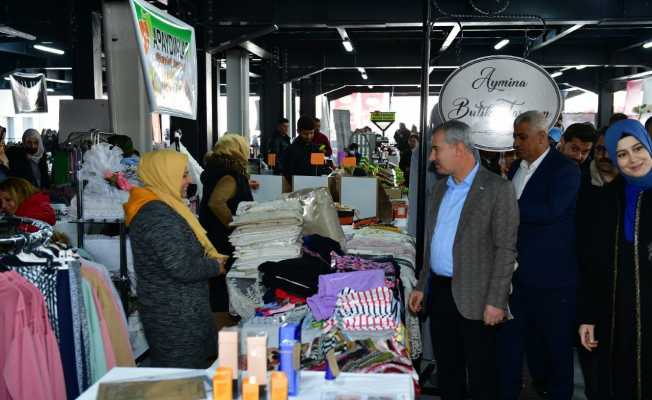 Yeşilyurt 3. Alış Veriş fuarında kadınların el emekleri sergilendi