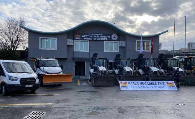 Zeytinburnu karla mücadeleye hazır