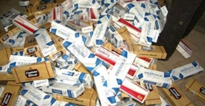 Çorlu'da bin 573 paket kaçak sigara ele geçirildi