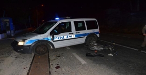 Motosiklet polis otosuna çarptı :1 Ölü 1 Yaralı