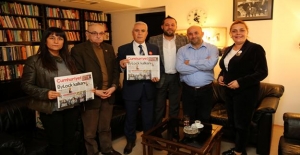Mustafa Bozbey'den Cumhuriyet Gazetesi’ne destek ziyareti