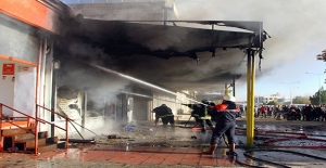 Samsun’da iş yeri yangını