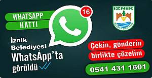 İznik Belediyesi WhatsApp destek hattını hizmete sundu