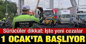 Trafik Cezalarında Zamlı Tarife 1 Ocak'ta Başlıyor