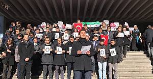 Üniversite öğrencilerinden Halep protestosu