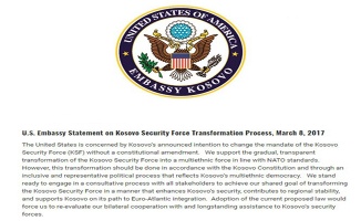 ABD'den Kosova Ordusunun kuruluşuna destek yok