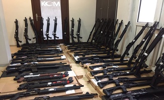 Konya'da ruhsatsız 63 av tüfeği ele geçirildi