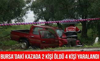 Bursa'da trafik kazası: 2 ölü, 4 yaralı