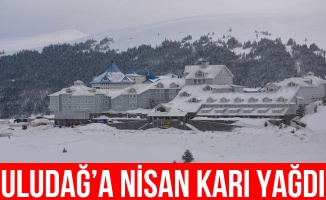 Uludağ'a Nisan Karı Yağdı