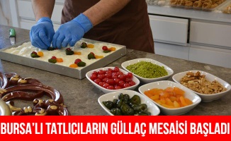 Bursa'lı Tatlıcıların "güllaç'' mesaisi başladı