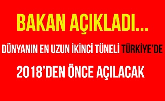 Ovit Tüneli'ni 2018'e kalmadan açılacak