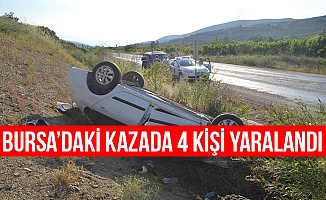 Bursa İznik'te Otomobil Devrildi: 4 Yaralı