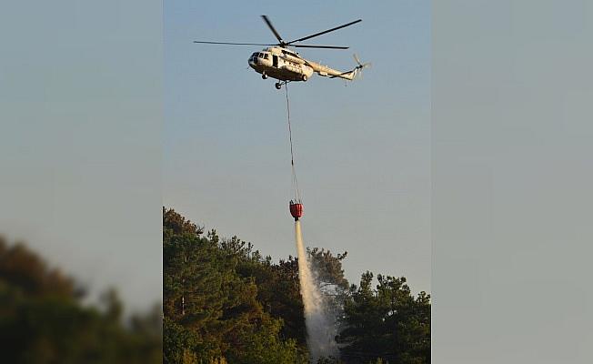 Çanakkale'de Orman Yangınına Havadan Müdahale Yapıldı