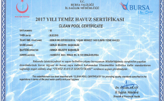 Gemlik’e “Temiz Havuz Sertifikası”