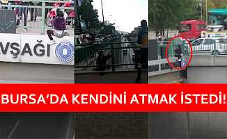 Bursa'da Köprüden Atlamak İsteyen Genç Kızı Polisler İkna Etti