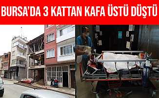 Bursa İnegöl Yenice'de 3. Kattan Kafa Üstü Düştü