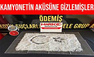 İzmir Ödemiş'te Kamyonetin Aküsünden Uyuşturucu Çıktı