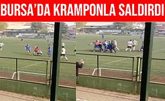 Bursa'da Futbolcuya Kramponla Saldırdı