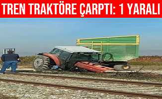 Denizli’de Tren Traktöre Çarptı: Traktör Sürücüsü Yaralandı